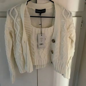 Kendall x Kylie cardigan and top set